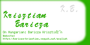 krisztian baricza business card